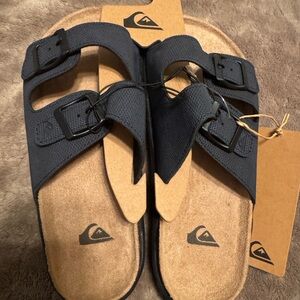 Quiksilver Navy Double Buckle Slide Sandals